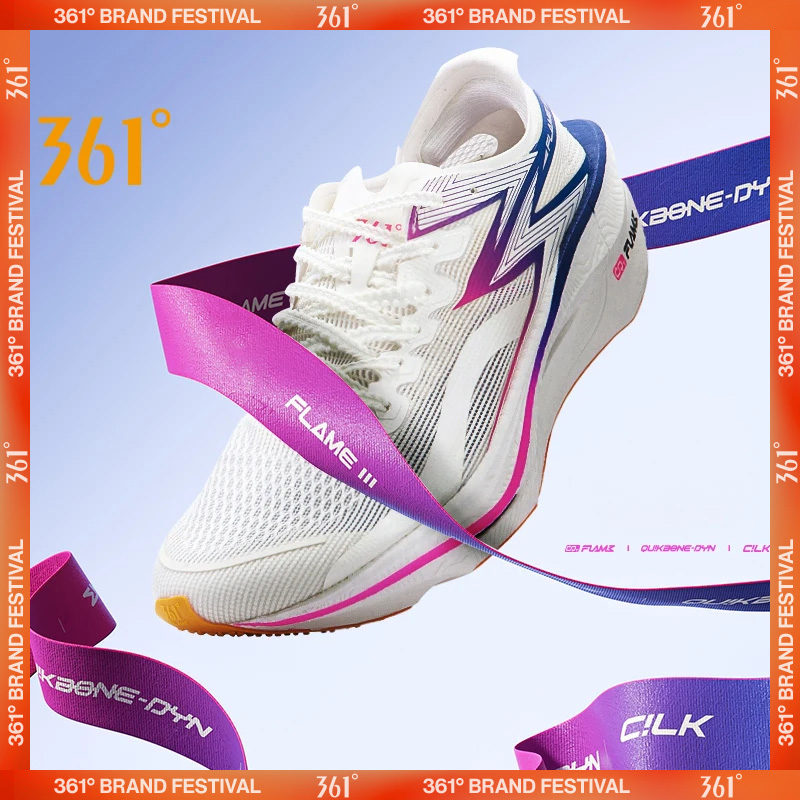 Carbon Plate Marathon Racing Shoes - 361 Graden Flame 3.0 Unisex Loopschoenen